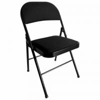 Стул складной BRABIX "Golf Plus CF-003 КОМФОРТ", чёрный каркас, чёрная ткань, 532889 - Премиум Сервис