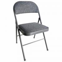 Стул складной BRABIX "Golf Plus CF-003 КОМФОР"Т, серый каркас, серая ткань, 532890 - Премиум Сервис
