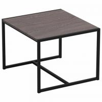 Стол журнальный "Систа", 640х590х460 мм, ЛОФТ, металл/ЛДСП ясень анкор темный - Премиум Сервис