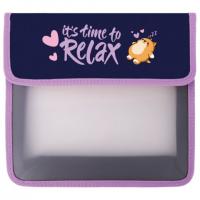 Папка для тетрадей ЮНЛАНДИЯ А5, пластик, 2 отделения, клапан на липучке, Bored cat, 272189 - Премиум Сервис