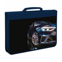 Папка на молнии BRAUBERG А4 с ручкой, с органайзером, 1 отделение, Super car, 272219 - Премиум Сервис