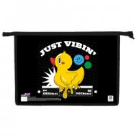 Папка для тетрадей ЮНЛАНДИЯ А4, 1 отделение, картон/пластик, конгрев, на молнии, Duck tales, 272134 - Премиум Сервис