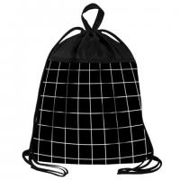Мешок для обуви BRAUBERG БОЛЬШОЙ, с ручкой, карман на молнии, сетка, 49х41 см, Checkered, 272404 - Премиум Сервис