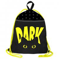 Мешок для обуви BRAUBERG, с петлей, светоотр.полоса, 2 отделения, 46х36 см, Dark cat, 272394 - Премиум Сервис