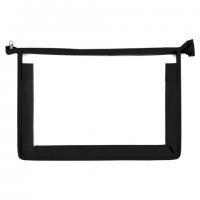 Папка для тетрадей А4 ПИФАГОР, пластик, молния сверху, прозрачная, черный, 272107 - Премиум Сервис