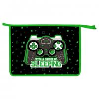 Папка для тетрадей ЮНЛАНДИЯ А4, 1 отделение, пластик, на молнии, Gaming, 272142 - Премиум Сервис