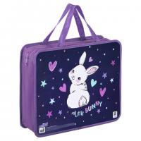 Папка на молнии с ручками ЮНЛАНДИЯ А4, 1 отделение, пластик, 80 мм, Fluffy Tail, 272161 - Премиум Сервис