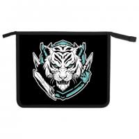 Папка для тетрадей ПИФАГОР А5, 1 отделение, пластик, на молнии, White tiger, 272195 - Премиум Сервис