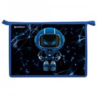 Папка для труда на молнии BRAUBERG А4, 2 отделения, органайзер, Evil robot, 272212 - Премиум Сервис