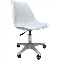 Кресло стул BRABIX "Eames MG-310 PL", пластик белый, экокожа белая, 532926 - Премиум Сервис