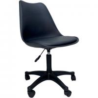 Кресло стул BRABIX "Eames MG-310 PL", пластик черный, экокожа черная, 532927 - Премиум Сервис