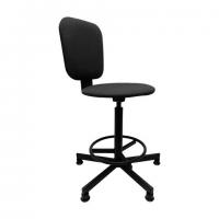 Стул кресло кассира, ресепшн РС37, без подлокотников, ткань, темно-серое - Премиум Сервис