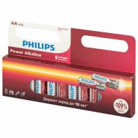 Батарейки алкалиновые "пальчиковые" КОМПЛЕКТ 12 шт PHILIPS Power Alkaline, АА (LR6,24, Б0064661 - Премиум Сервис