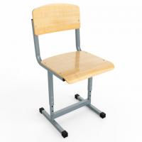 Стул ученический регулир. ШМ.С46.С, 380х380х720-840 мм, рост 5-7 (4-6), серый каркас, фанера - Премиум Сервис