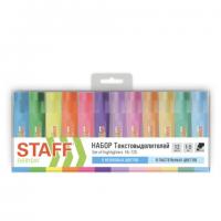 Набор текстовыделителей 12 ЦВЕТОВ, STAFF "EVERYDAY HL-720", 6 неоновых цветов + 6 пастельных цветов, линия 1-5 мм, 152557 - Премиум Сервис