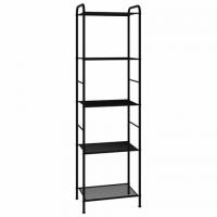 Стеллаж на металлокаркасе "Валенсия-15", 455*300*1555 мм, 5 полок, черный, СТВ15 Ч - Премиум Сервис