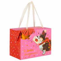 Пакет-коробка подарочный (1 штука) "Королевский Корги" 15х9х11 см, тиснение фольгой, ламинация, 90073 - Премиум Сервис