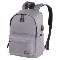 Рюкзак HEIKKI ACTIVE (ХЕЙКИ) универсалный, отд. для ноутбука, USB-порт, серый, 44х31х14 см, 272561 - Премиум Сервис