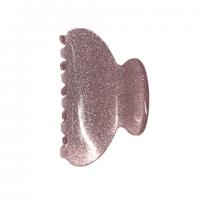 Краб для волос "Дуга" 5,2 см, с глиттером, розовый, MONTE VITA 457021 - Премиум Сервис