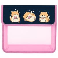 Папка для тетрадей ЮНЛАНДИЯ А5, пластик, 2 отделения, клапан на липучке, Relaxing cats, 273332 - Премиум Сервис