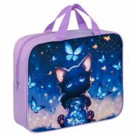 Папка на молнии с ручками BRAUBERG А4, 1 отделение, полиэстер, 80 мм, Night catcher, 273301 - Премиум Сервис