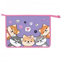 Папка для тетрадей ЮНЛАНДИЯ А4, 1 отделение, пластик, на молнии, Best fellows, 273348 - Премиум Сервис