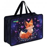 Папка на молнии с ручками BRAUBERG KIDS А4, 1 отделение, пластик, 100 мм, Fairy fox, 273375 - Премиум Сервис