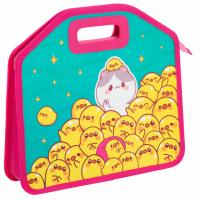 Папка-сумка ЮНЛАНДИЯ, 1 отделение, фетровые ручки, 34х30х11 см, Duck tales, 273380 - Премиум Сервис