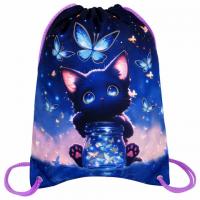 Мешок для обуви BRAUBERG PREMIUM, карман, подкладка, светоотражайка, 43х33 см, Night catcher, 273442 - Премиум Сервис