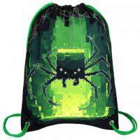 Мешок для обуви BRAUBERG PREMIUM, карман, подкладка, светоотражайка, 43х33 см, Digital spider, 273444 - Премиум Сервис