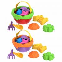Набор для игр в песке: ведерко, совочек, грабельки, 7 формочек "Ассорти", НОРДПЛАСТ,, 431697 - Премиум Сервис