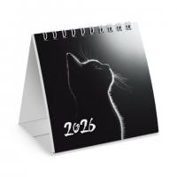 Календарь-домик настольный на гребне, 2026г, BRAUBERG, 101х101мм, Милый котик, 117281 - Премиум Сервис