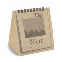 Календарь-домик настольный на гребне, 2026г, BRAUBERG, 110х120мм, БЕЖЕВЫЙ, 117285 - Премиум Сервис