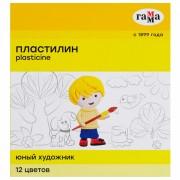 Пластилин ГАММА "Юный художник NEW", 12 цветов, 168 г, со стеком, 280045 - Премиум Сервис