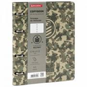 Тетрадь на кольцах А5 (180х220 мм), 80 листов, под кожу, клетка, BRAUBERG VISTA, Military, 112134 - Премиум Сервис