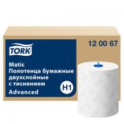 Полотенца бумажные рулонные 150 м, TORK Matic (Система H1) ADVANCED, 2-слойные, белые, КОМПЛЕКТ 6 рулонов, 120067 - Премиум Сервис