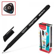 Ручка капиллярная (линер) MAPED (Франция) "Graph' Peps", ЧЕРНАЯ, трехгранная, корпус черный, линия письма 0,4 мм, 749111 - Премиум Сервис