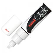 Маркер меловой UNI "Chalk", 8 мм, БЕЛЫЙ, влагостираемый, для гладких поверхностей, PWE-8K WHITE - Премиум Сервис