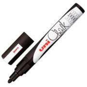 Маркер меловой UNI "Chalk", 1,8-2,5 мм, ЧЕРНЫЙ, влагостираемый, для гладких поверхностей, PWE-5M BLACK - Премиум Сервис