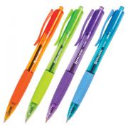 Ручка шариковая масляная автоматическая с грипом BRAUBERG "Fruity RD", СИНЯЯ, корпус ассорти, узел 0,7 мм, линия письма 0,35 мм, 142700 - Премиум Сервис