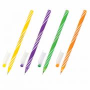 Ручка шариковая масляная ЮНЛАНДИЯ "CANDY", СИНЯЯ, корпус ассорти, узел 0,6 мм, линия письма 0,3 мм, 143019 - Премиум Сервис