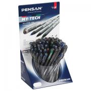 Ручка шариковая масляная PENSAN "My-Tech Colored", палитра классических цветов АССОРТИ, игольчатый узел 0,7 мм, линия 0,35 мм, дисплей, 2240, 2240/S60-4 - Премиум Сервис
