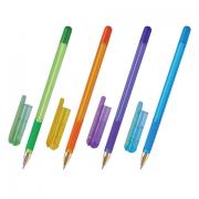 Ручка шариковая масляная с грипом MUNHWA "MC Gold LE", СИНЯЯ, корпус ассорти, узел 0,5 мм, MCL-02 - Премиум Сервис