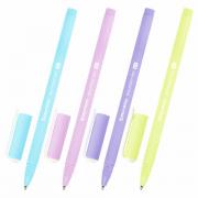 Ручка шариковая BRAUBERG SOFT TOUCH STICK "PASTEL" СИНЯЯ, мягкое покрытие, корпус ассорти, узел 0,7 мм, 143698 - Премиум Сервис