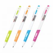 Ручка шариковая автоматическая с грипом STAFF "BP-16 White", СИНЯЯ, ассорти, линия письма 0,35 мм, 143749 - Премиум Сервис