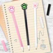 Ручка с топпером шариковая ЮНЛАНДИЯ "Лапка", корпус ассорти, СИНЯЯ, пишущий узел 0,7 мм, 143784 - Премиум Сервис