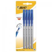 Ручки шариковые с грипом BIC "Round Stic Exact", НАБОР 4 шт., СИНИЕ, линия письма 0,28 мм, блистер, 932857 - Премиум Сервис