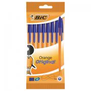Ручки шариковые BIC "Orange Fine", НАБОР 8 шт., СИНИЕ, линия письма 0,32 мм, пакет, 919228 - Премиум Сервис
