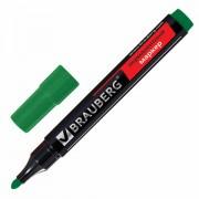 Маркер перманентный (нестираемый) BRAUBERG "Contract", ЗЕЛЕНЫЙ, круглый наконечник, 3 мм, без клипа, 150468 - Премиум Сервис