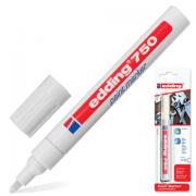 Маркер-краска лаковый EDDING "750", 2-4 мм, БЕЛЫЙ, круглый наконечник, алюминиевый корпус, Е750/49 - Премиум Сервис